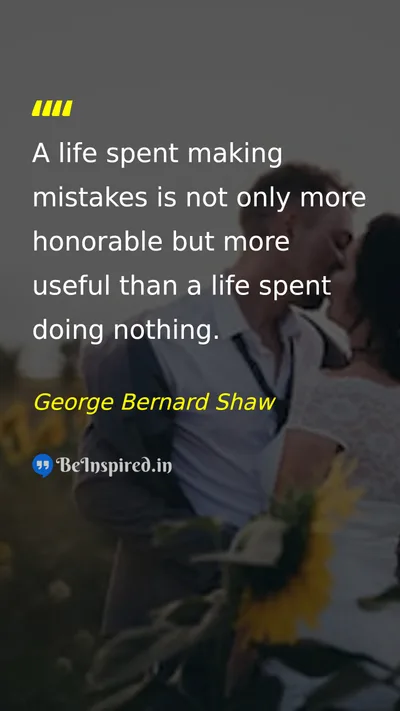 George Bernard Shaw Picture Quote on life mistakes experience learning 