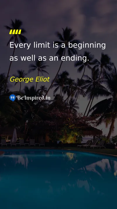 George Eliot Picture Quote on change life beginning ending 