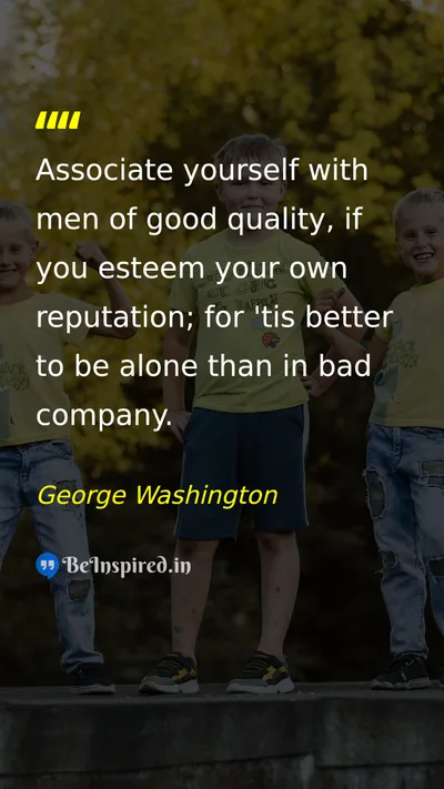 George Washington Picture Quote on friendship wisdom life 