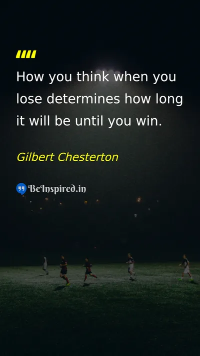 Gilbert Chesterton Picture Quote on success discipline life 
