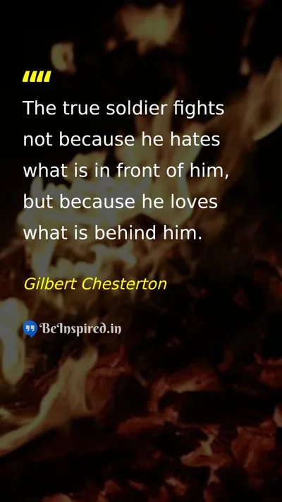 Gilbert Chesterton Picture Quote on love duty protection 