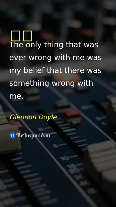 Glennon Doyle Picture Quote on self-love 