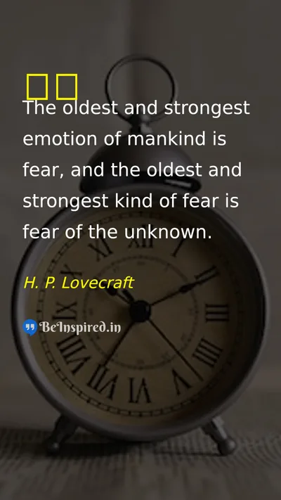 H. P. Lovecraft Picture Quote on darkness 