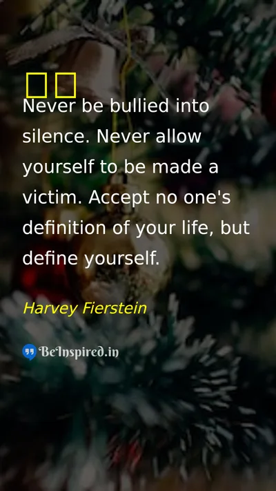 Harvey Fierstein Picture Quote on self-respect 