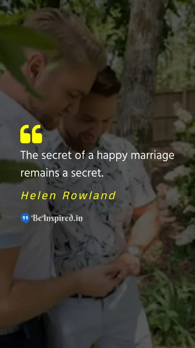 Helen Rowland Picture Quote on marriage humor 