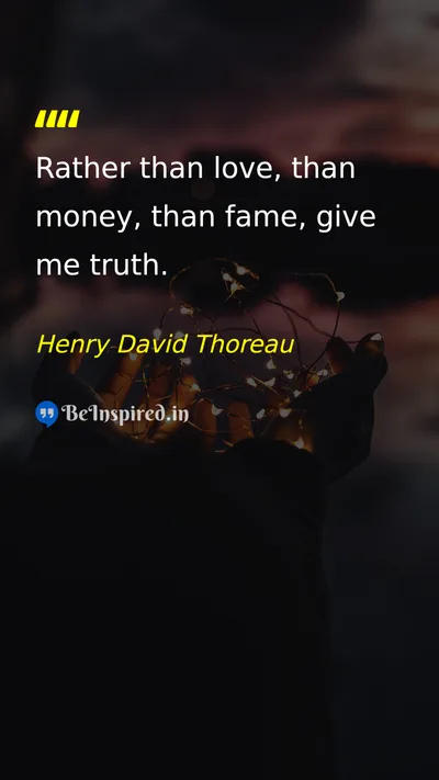 Henry David Thoreau Picture Quote on truth life wisdom 
