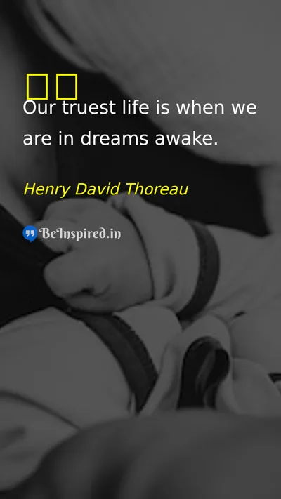 Henry David Thoreau Picture Quote on dream life 