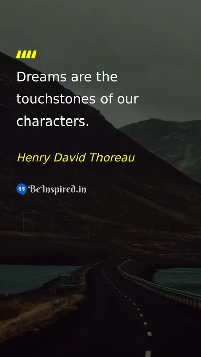 Henry David Thoreau Picture Quote on dreams character self-discovery aspirations 