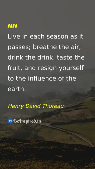 Henry David Thoreau Picture Quote on life nature gratitude happiness 