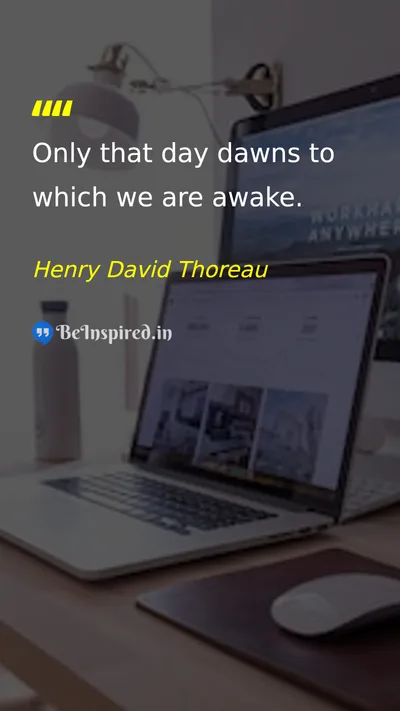 Henry David Thoreau Picture Quote on life mindfulness awareness 