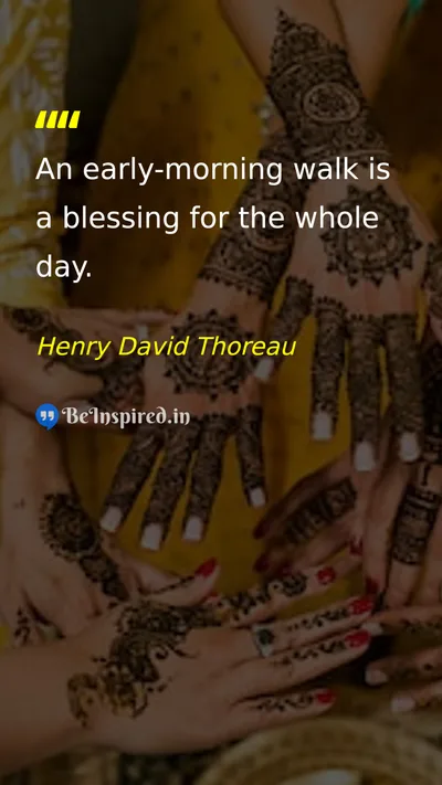 Henry David Thoreau Picture Quote on health nature morning wellbeing 
