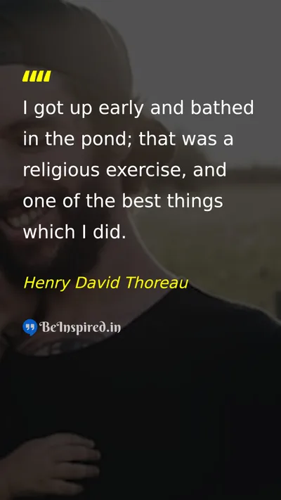 Henry David Thoreau Picture Quote on nature discipline life happiness 