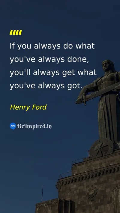 Henry Ford Picture Quote on change growth action 