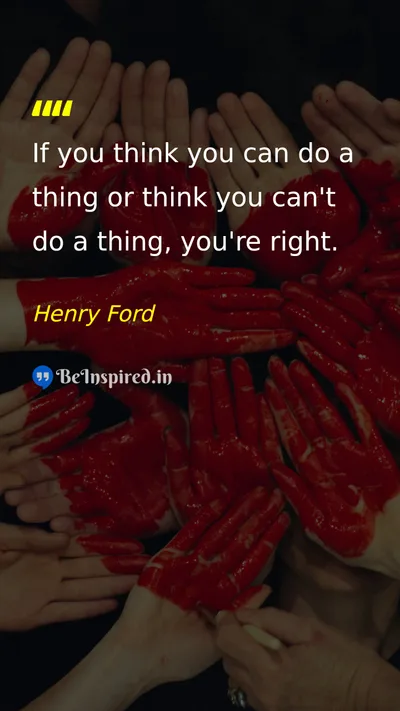 Henry Ford Picture Quote on self-confidence mindset belief 