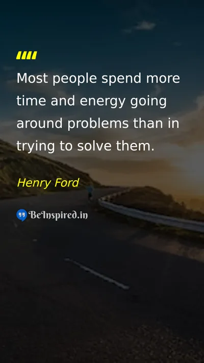 Henry Ford Picture Quote on problem-solving efficiency human-nature action 