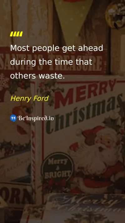 Henry Ford Picture Quote on time hard-work success 