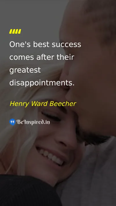 Henry Ward Beecher Picture Quote on success hope motivational 