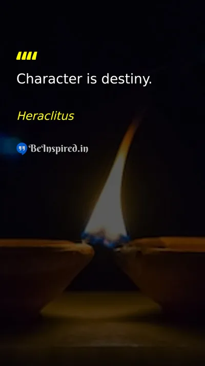 Heraclitus Picture Quote on life discipline 