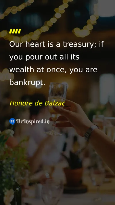 Honore de Balzac Picture Quote on wisdom self-control life happiness 