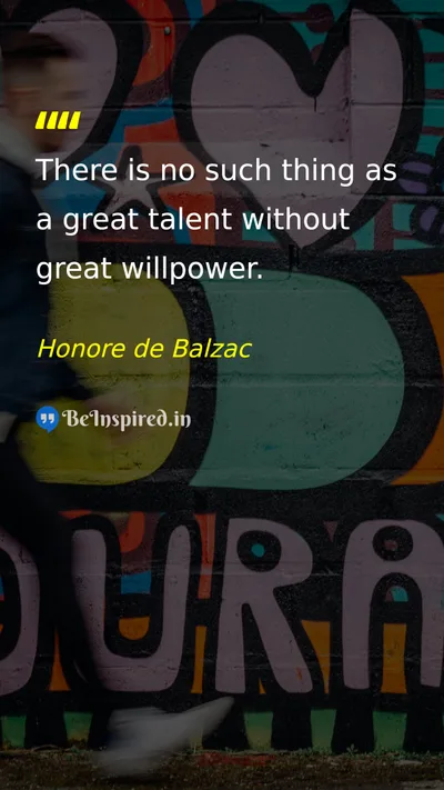 Honore de Balzac Picture Quote on discipline success hard-work 