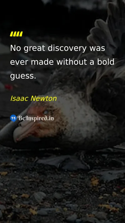 Isaac Newton Picture Quote on courage success wisdom innovation 