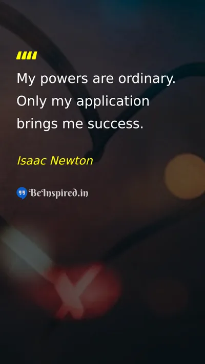 Isaac Newton Picture Quote on hard-work success discipline 