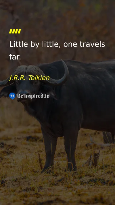 J.R.R. Tolkien Picture Quote on discipline hard-work 