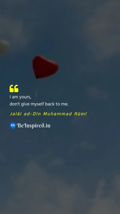 Jalāl ad-Dīn Muhammad Rūmī Picture Quote on love 