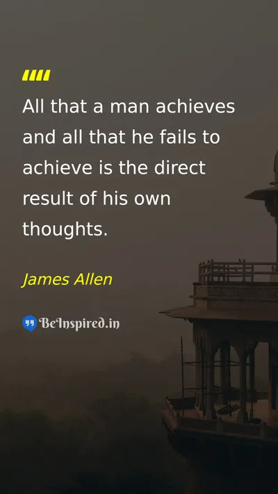 James Allen Picture Quote on life mind self-confidence thoughts 