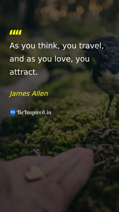 James Allen Picture Quote on love thought attraction 