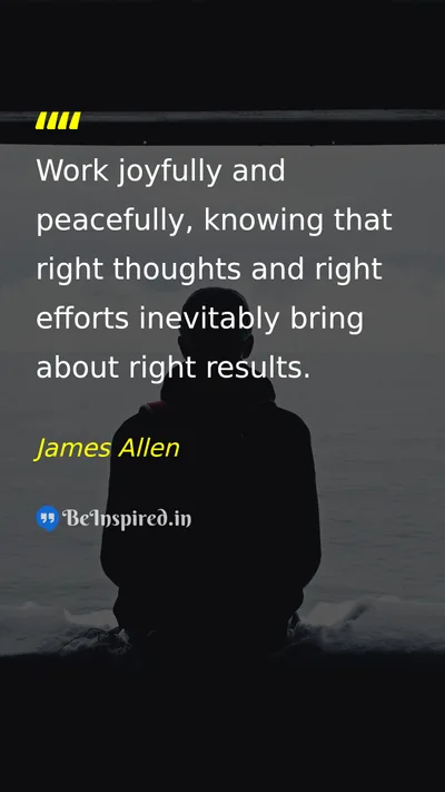 James Allen Picture Quote on hard-work success happiness discipline 