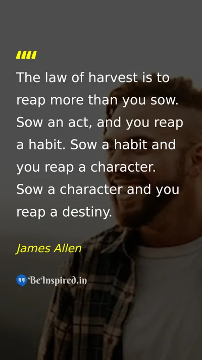James Allen Picture Quote on discipline life hard-work 