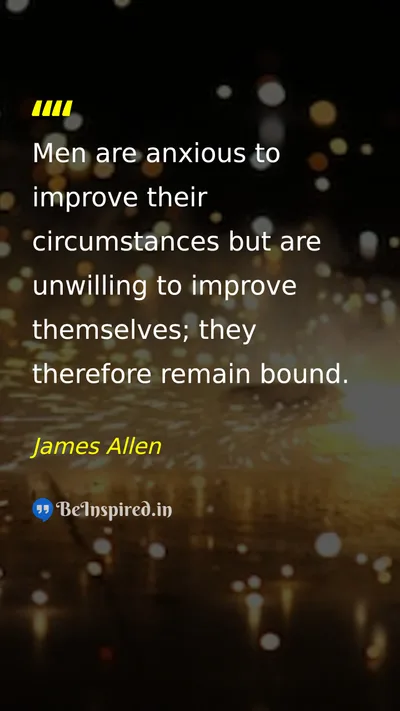 James Allen Picture Quote on change self-improvement discipline 