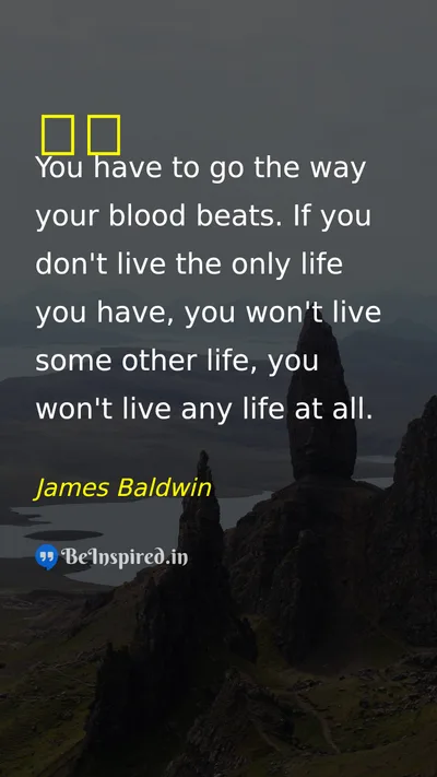James Baldwin Picture Quote on self-love 