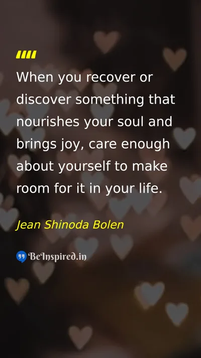 Jean Shinoda Bolen Picture Quote on happiness life self-confidence 