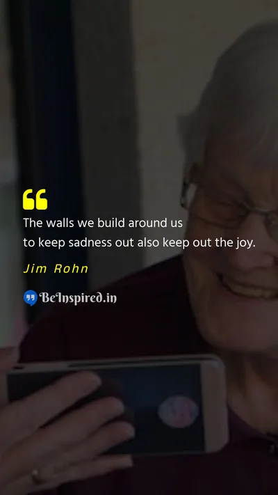 Jim Rohn Picture Quote on sadness joy 