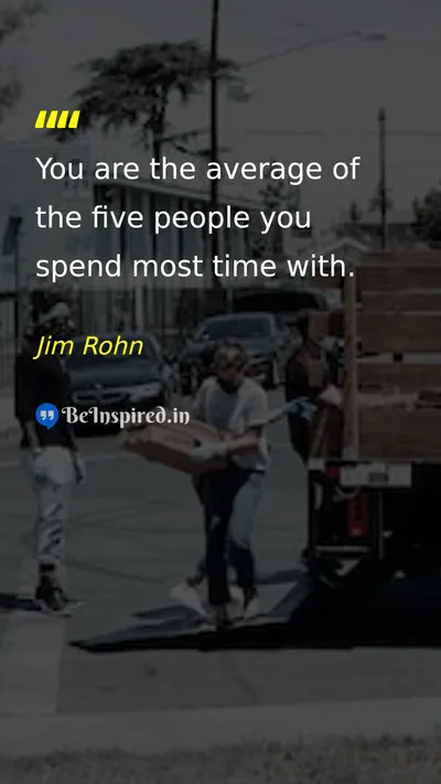 Jim Rohn Picture Quote on friendship life influence 
