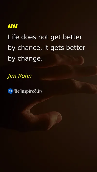 Jim Rohn Picture Quote on life change growth self-improvement 