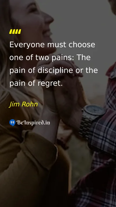 Jim Rohn Picture Quote on discipline life 
