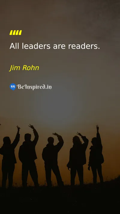 Jim Rohn Picture Quote on leadership education reading knowledge 