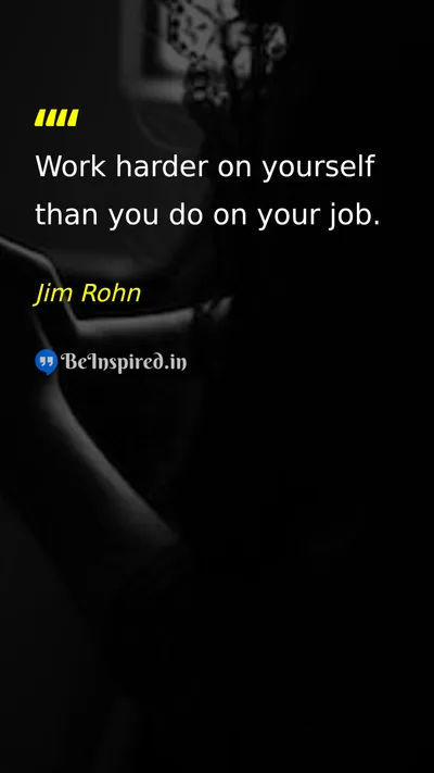 Jim Rohn Picture Quote on hard-work discipline self-improvement 