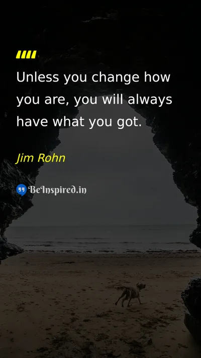 Jim Rohn Picture Quote on change life self-improvement 