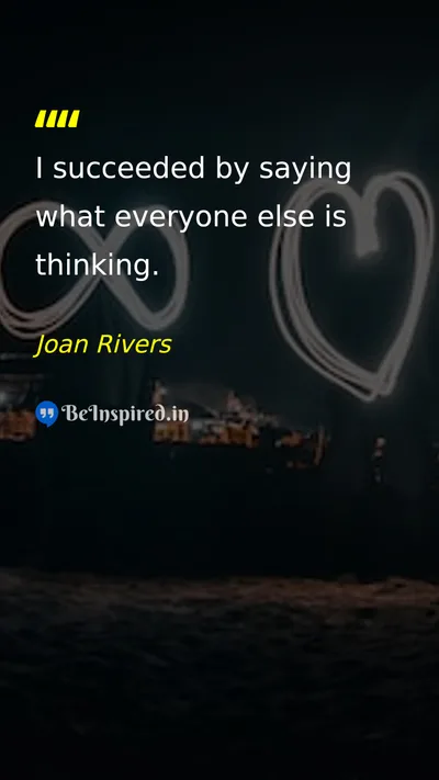 Joan Rivers Picture Quote on success women self-confidence 