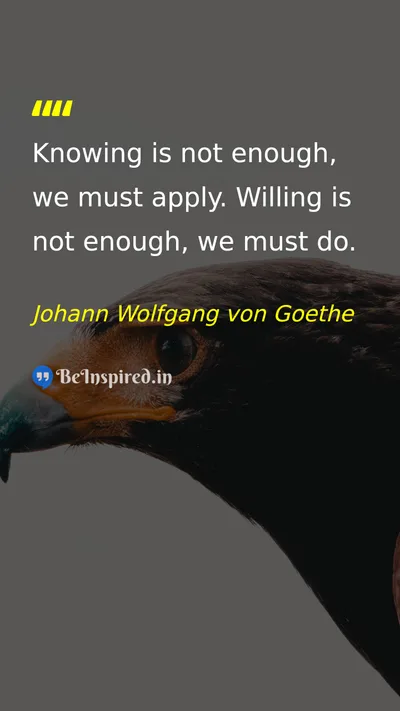 Johann Wolfgang von Goethe Picture Quote on action discipline success 