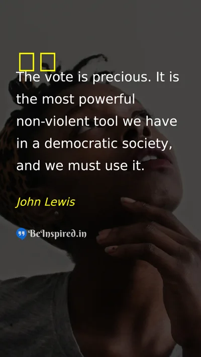 John Lewis Picture Quote on vote 