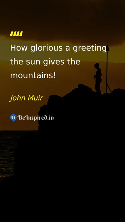 John Muir Picture Quote on nature happiness 