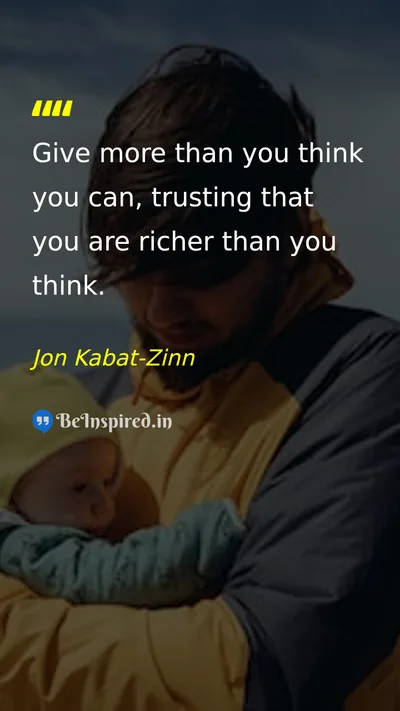 Jon Kabat-Zinn Picture Quote on gratitude generosity self-confidence 