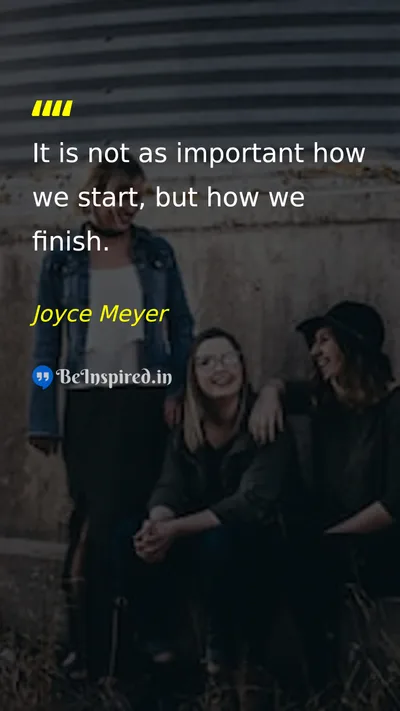 Joyce Meyer Picture Quote on life success hard-work 