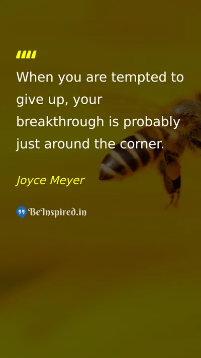 Joyce Meyer Picture Quote on hope patience success 