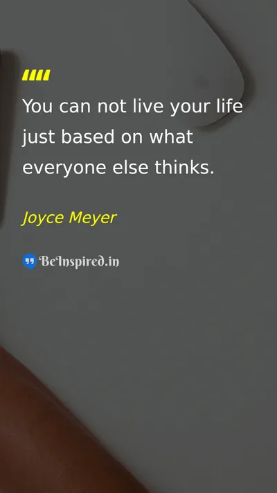 Joyce Meyer  Picture Quote on self-confidence,freedom,courage,change
